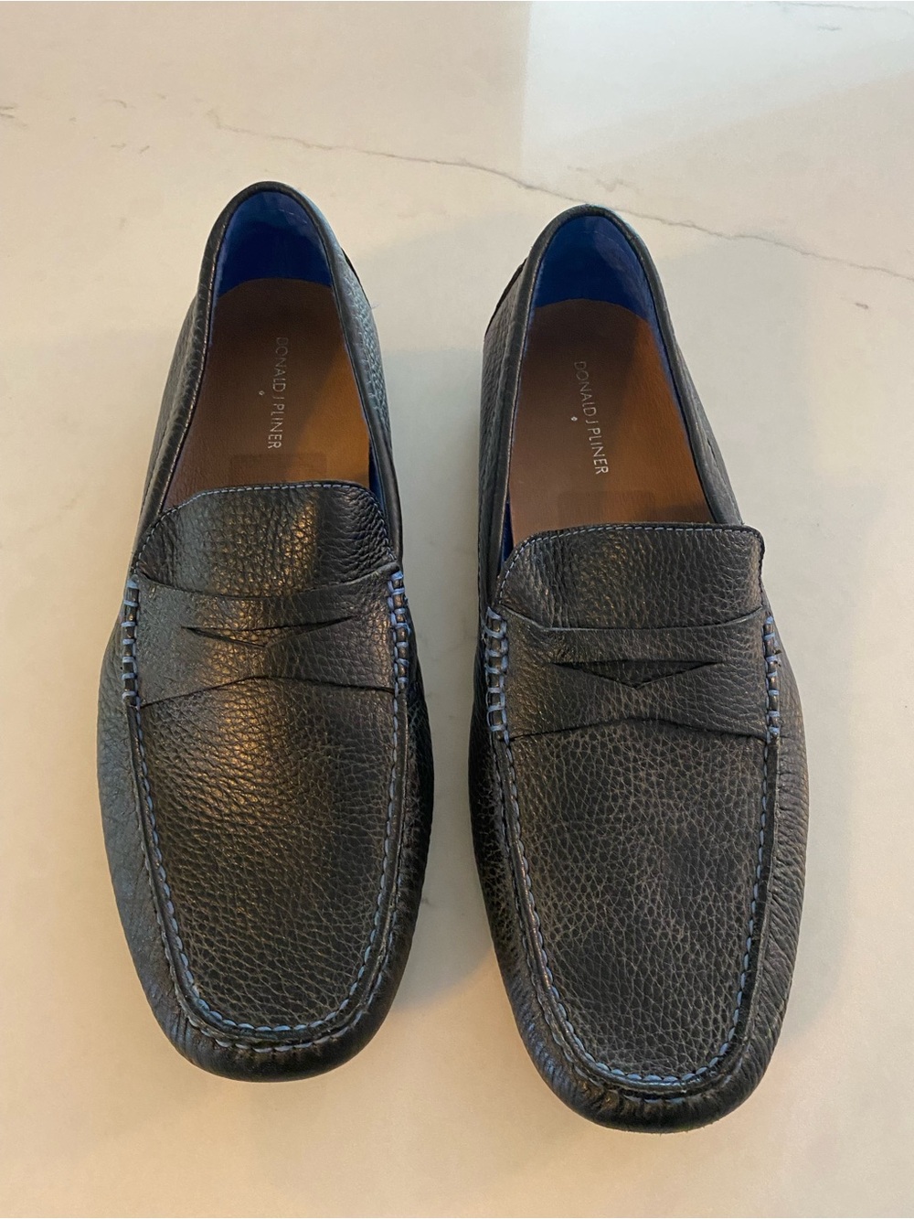 Donald J Pliner Men’s Varran Black Leather Loafers Driving Moccasin Size 11.5-12